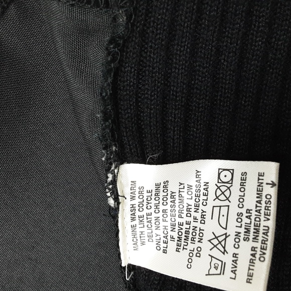 Liz Claiborne Russ Black Velvet Sweater Vest Woman's Medium - Picture 8 of 10